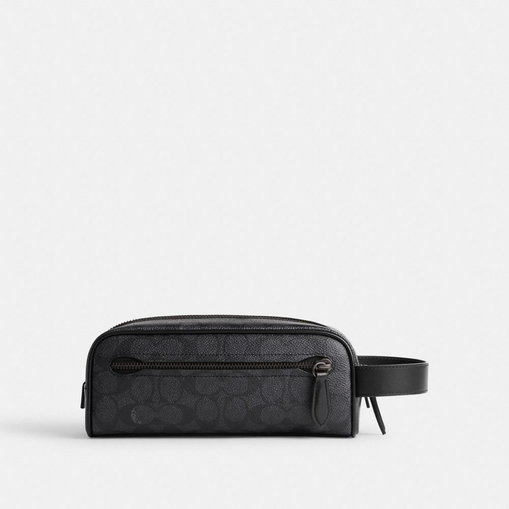 Charcoal Coach Travel Kit In Signature Canvas Men Tech & Travel | 983MNGJYX