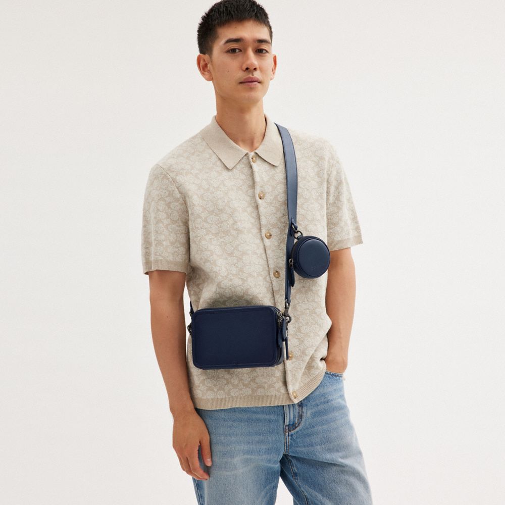 Deep Blue Coach Charter Crossbody With Hybrid Pouch Men Messenger & Crossbody | 268UICAGX