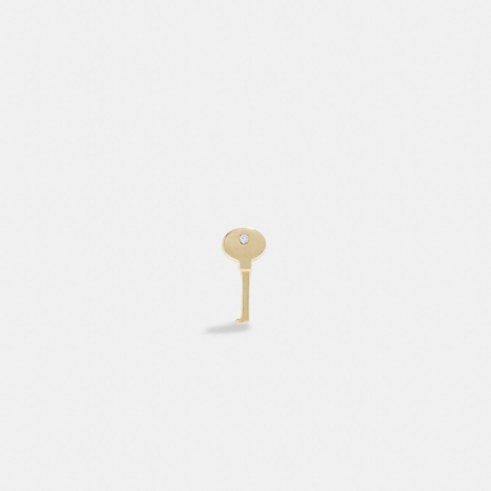 Gold Coach 14 K Gold Key Single Stud Earring Women Jewelry | 361JCBMXW