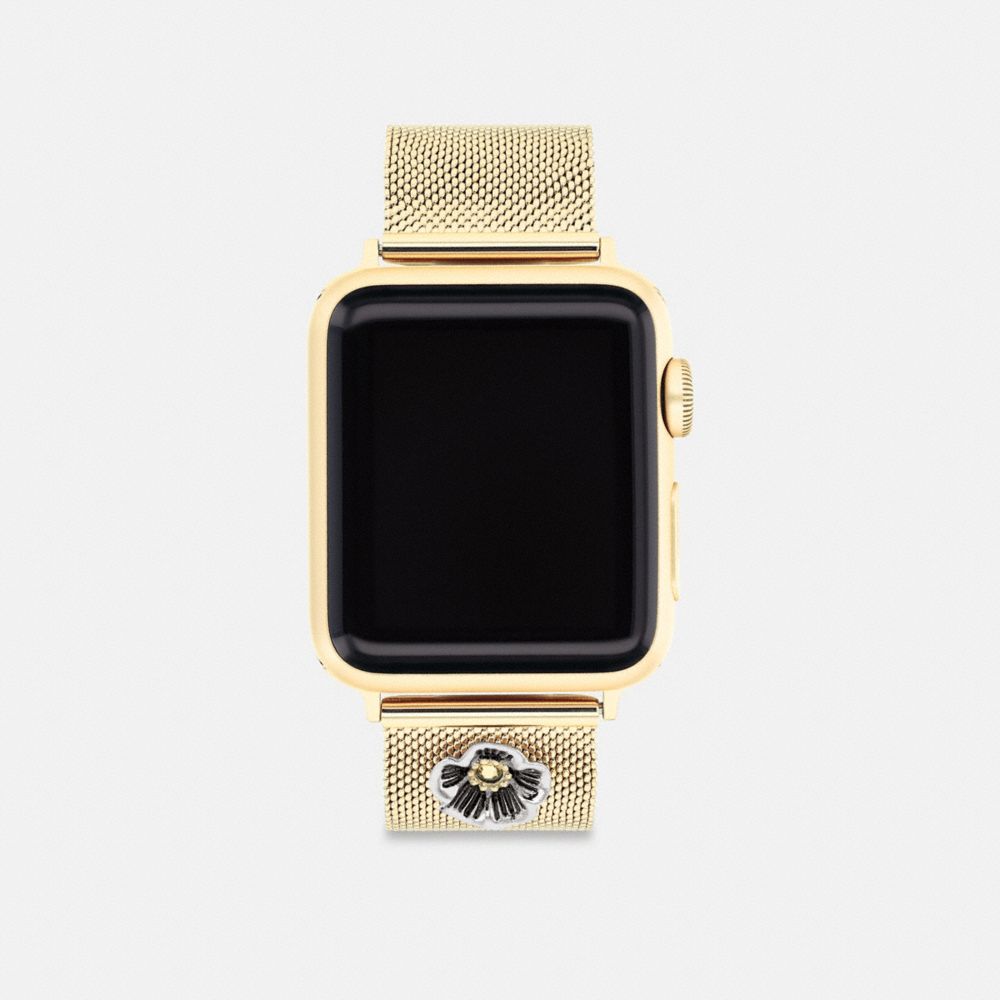 Gold Coach Apple Watch® Strap, 38 Mm, 40 Mm And 41 Mm Men Watches | 285SBEJPC