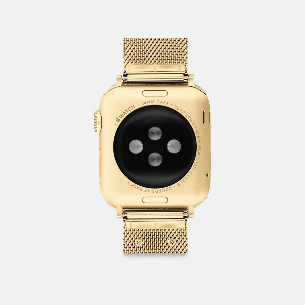 Gold Coach Apple Watch® Strap, 42 Mm And 44 Mm Men Watches | 409BECJZW