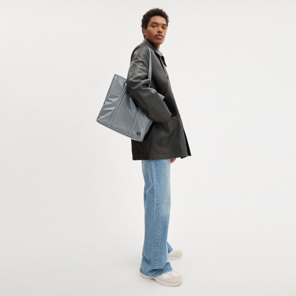 Grey Blue Coach Hall Tote Bag 33 Men Totes & Duffles | 041GRJABH