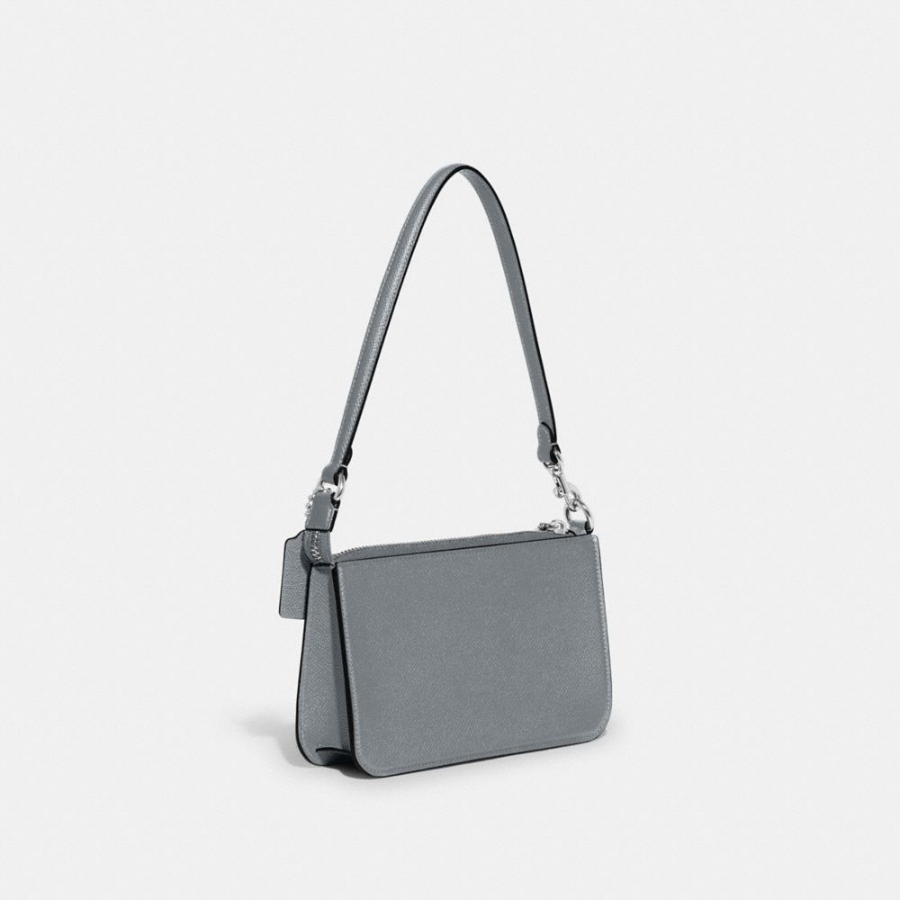 Grey Blue Coach Pouch Bag With Signature Canvas Men Pouches | 348JNEXYO