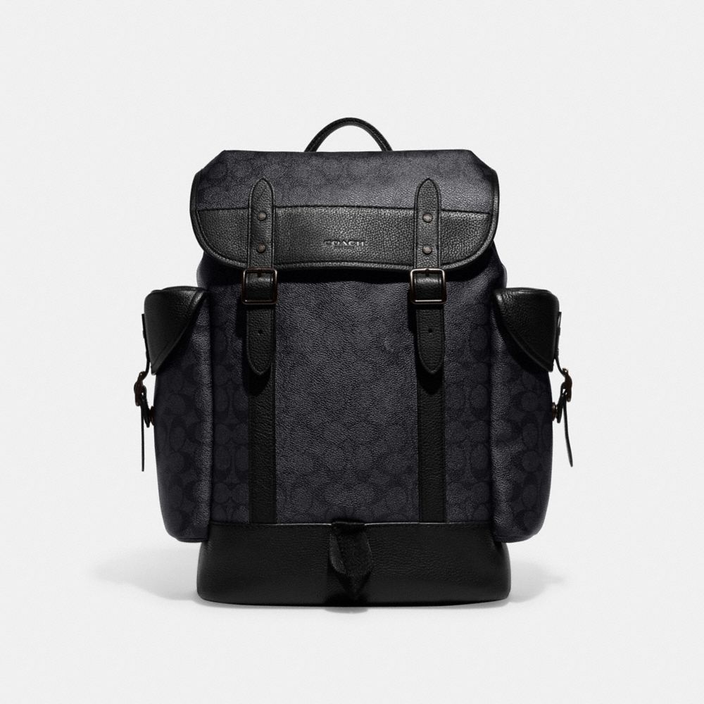 Grey Coach Hitch In Signature Canvas Men Backpacks | 560JRVOUM