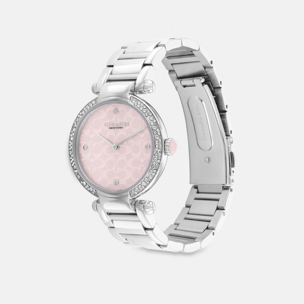 Grey / Pink Coach Cary Watch, 34 Mm Women Watches | 702WSDKHX