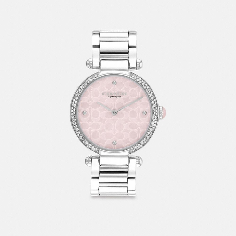 Grey / Pink Coach Cary Watch, 34 Mm Women Watches | 702WSDKHX