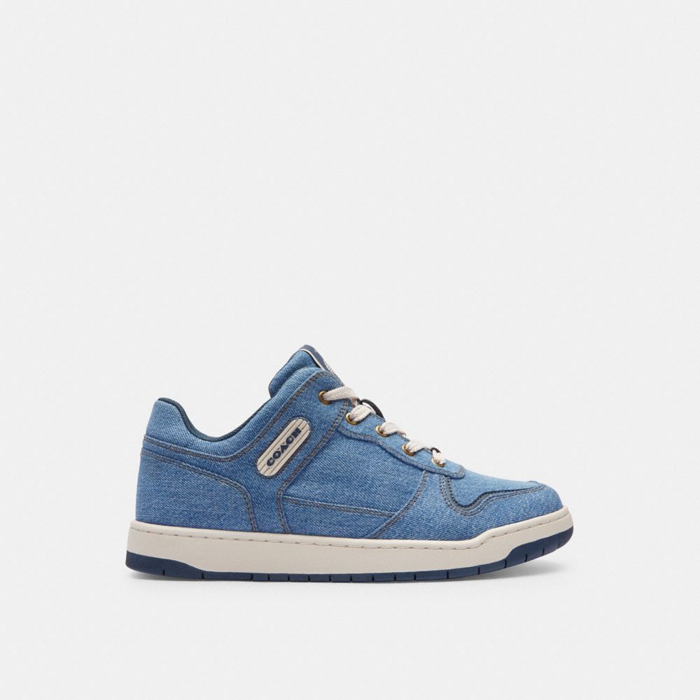 Indigo Denim Coach C201 Low Top Women Sneakers | 596QYWDNB