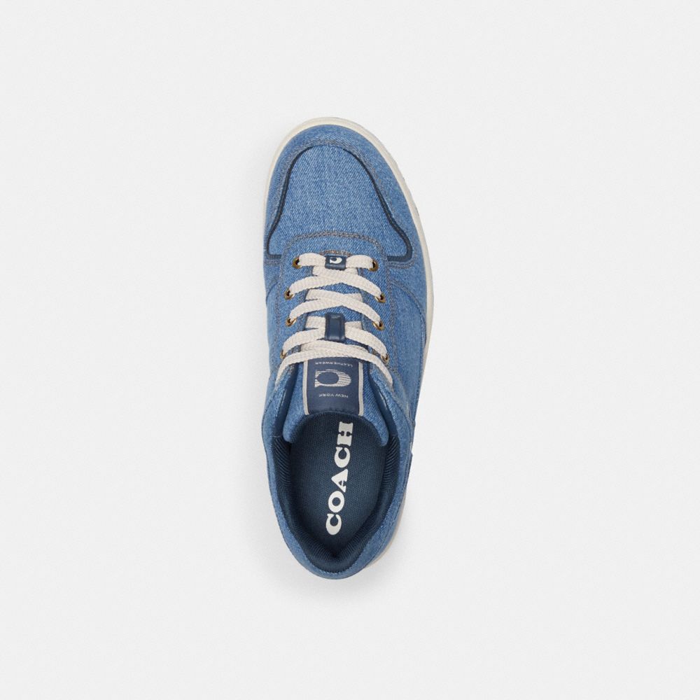 Indigo Denim Coach C201 Low Top Women Sneakers | 596QYWDNB