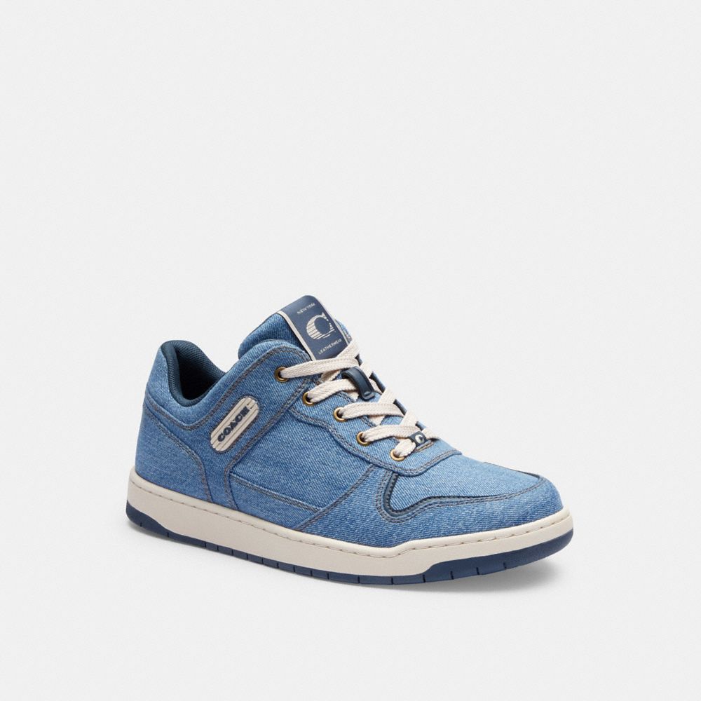 Indigo Denim Coach C201 Low Top Women Sneakers | 596QYWDNB