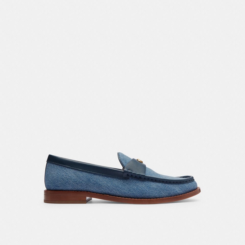 Indigo Denim Coach Jolene Loafer Women Flats & Loafers | 650BXFPWY