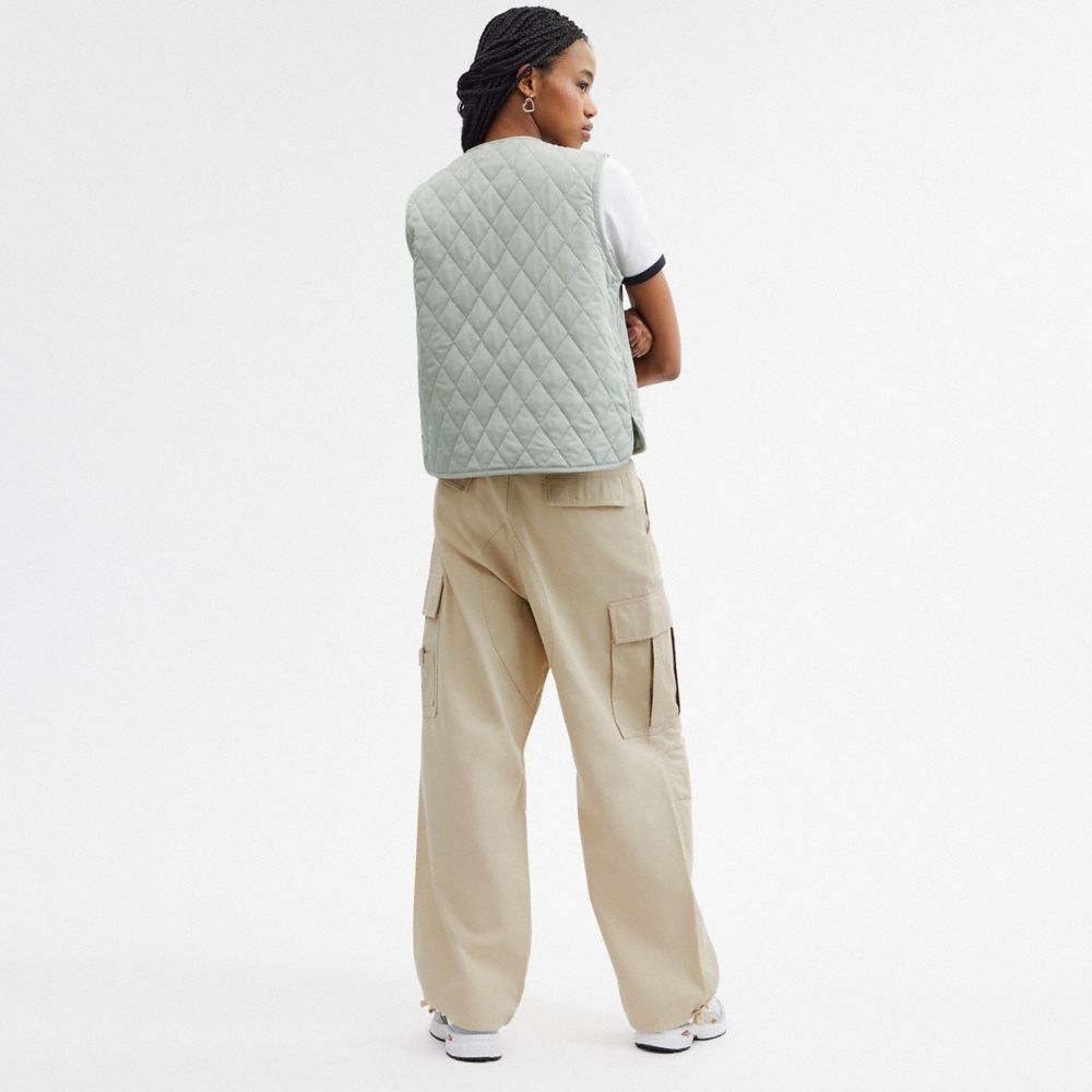 Khaki Coach Cargo Pants Women Bottoms | 984UBQAGJ