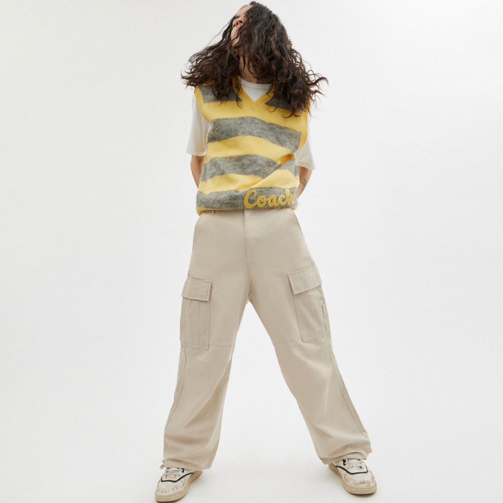 Khaki Coach Cargo Pants Women Bottoms | 984UBQAGJ