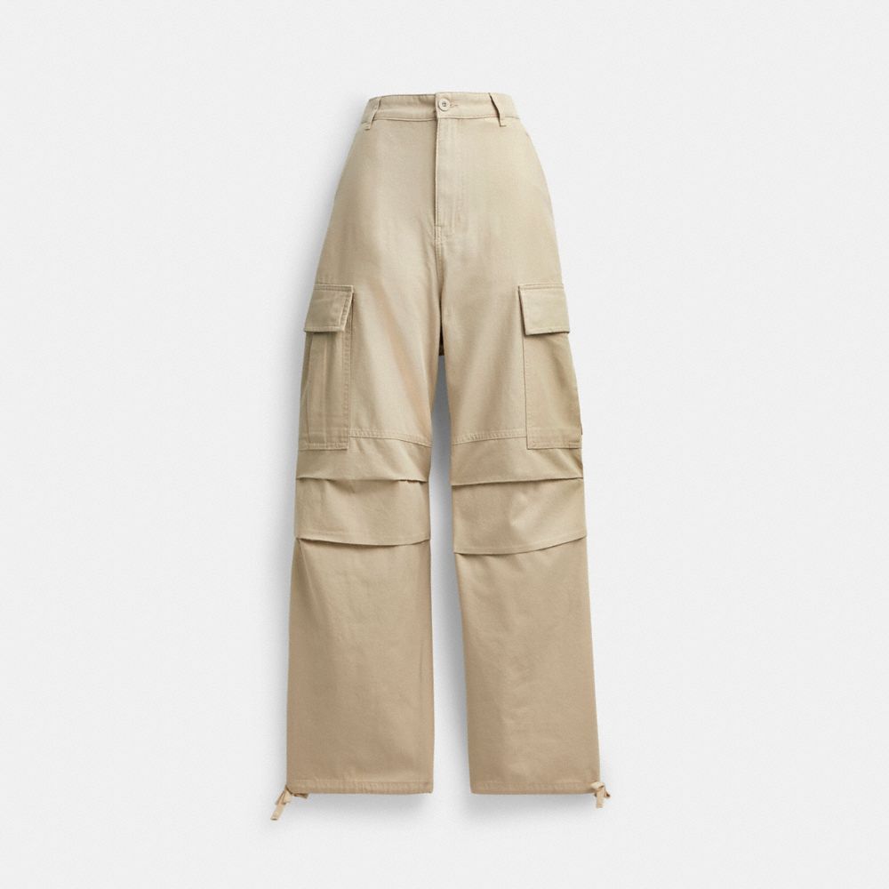 Khaki Coach Cargo Pants Women Bottoms | 984UBQAGJ