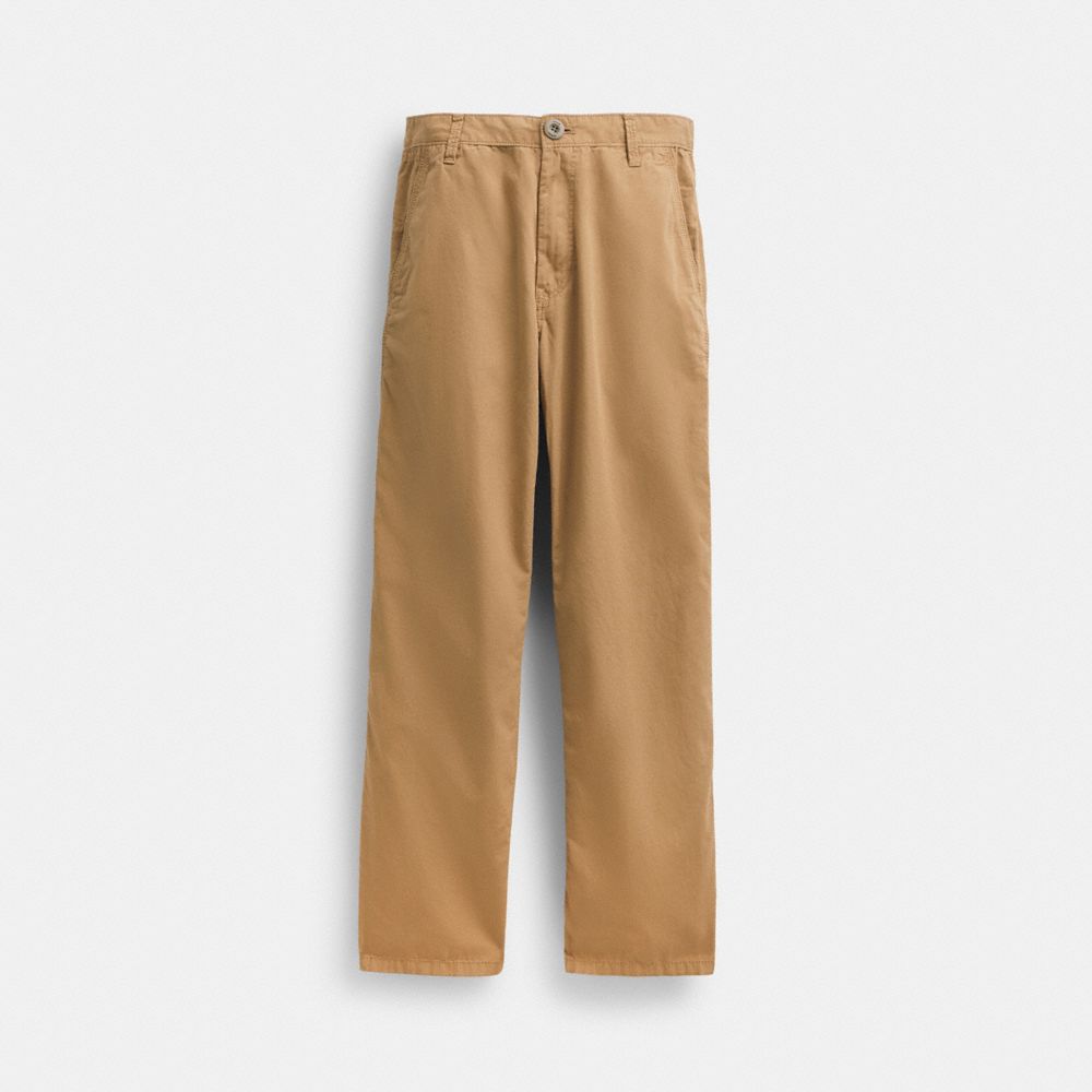 Khaki Coach Regenerative Cotton Trousers Men Tops & Bottoms | 719DKSXGC