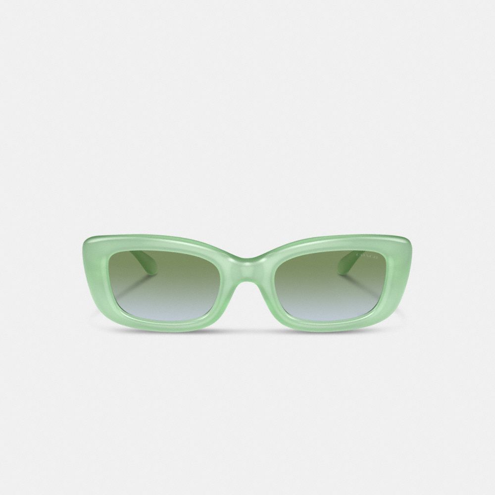 Mint Coach Pillow Tabby Narrow Rectangle Sunglasses Women Eyewear | 694TCLIOM