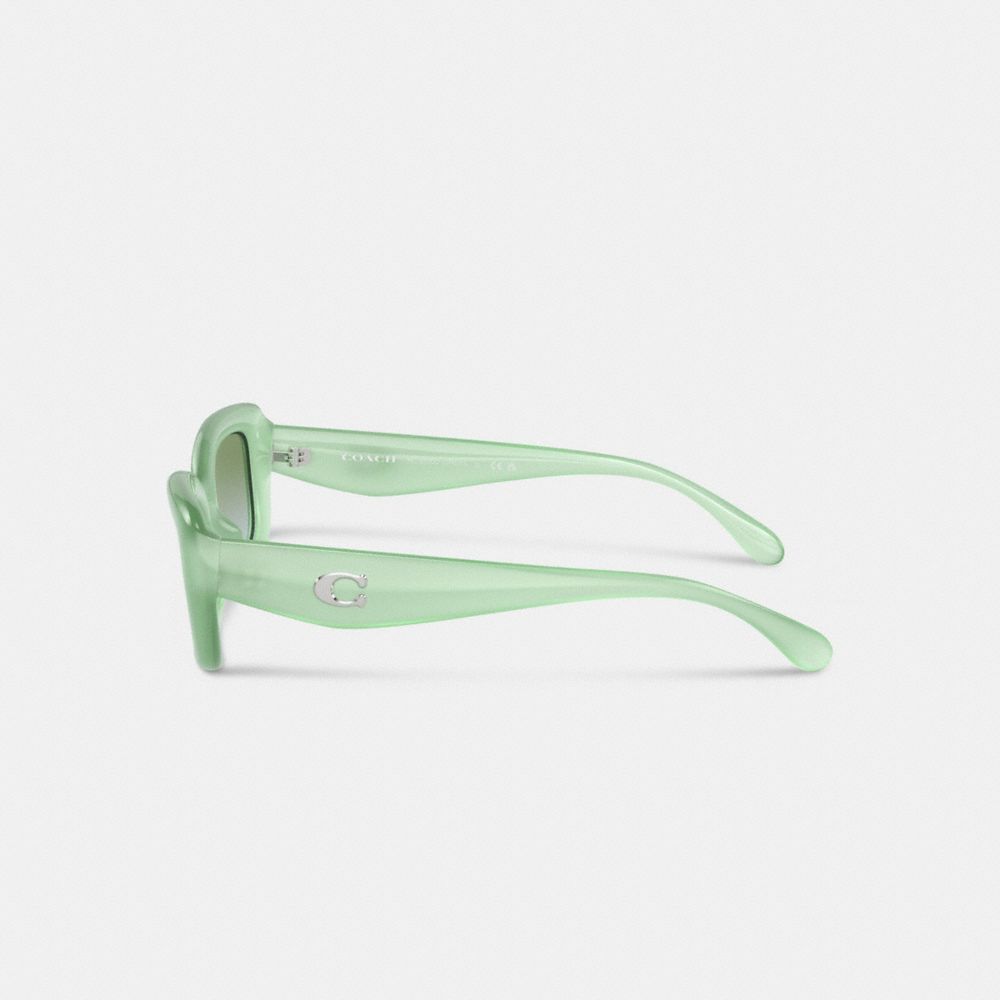 Mint Coach Pillow Tabby Narrow Rectangle Sunglasses Women Eyewear | 694TCLIOM