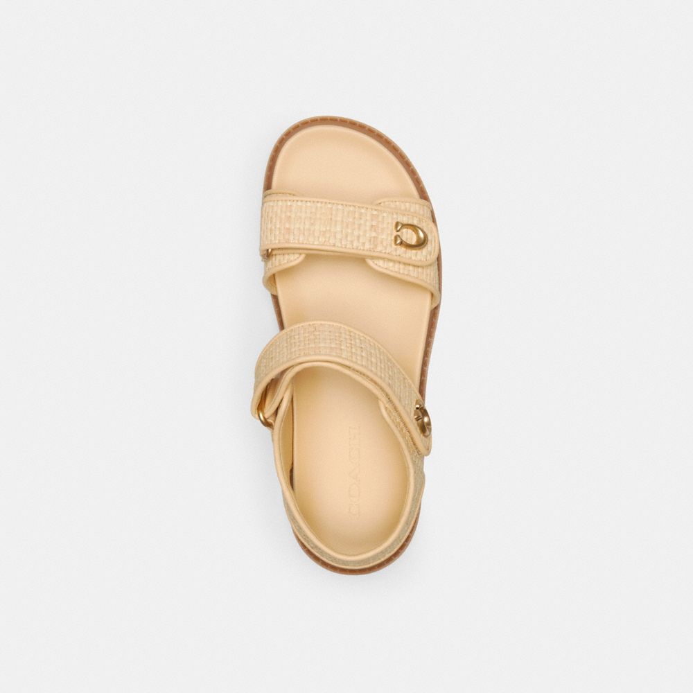 Natural Coach Brynn Sandal Women Sandals | 215LSTCUR