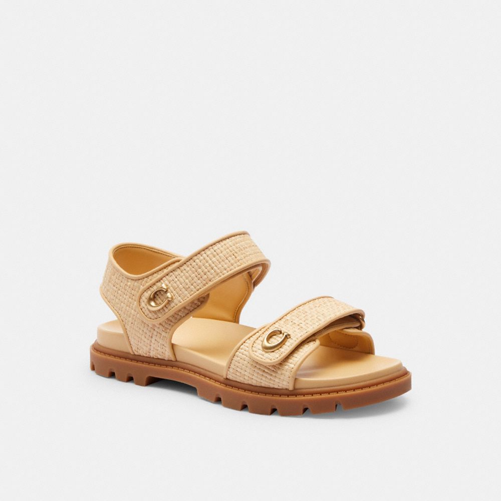 Natural Coach Brynn Sandal Women Sandals | 215LSTCUR