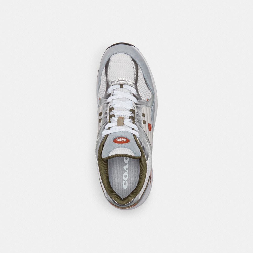 Optic White/Grey Coach C301 Men Sneakers | 968PYOSXN