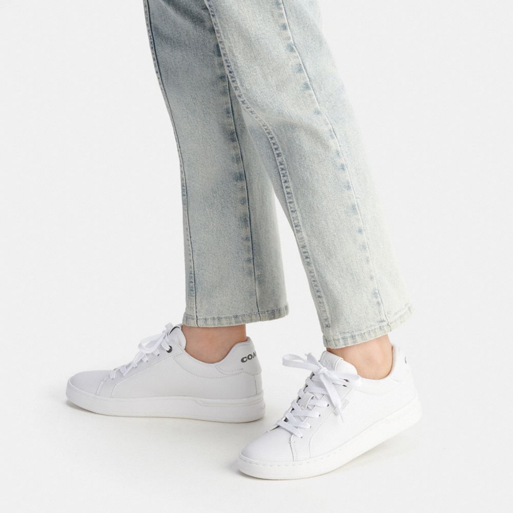 Optic White Coach Lowline Low Top Women Sneakers | 752RVNKLX