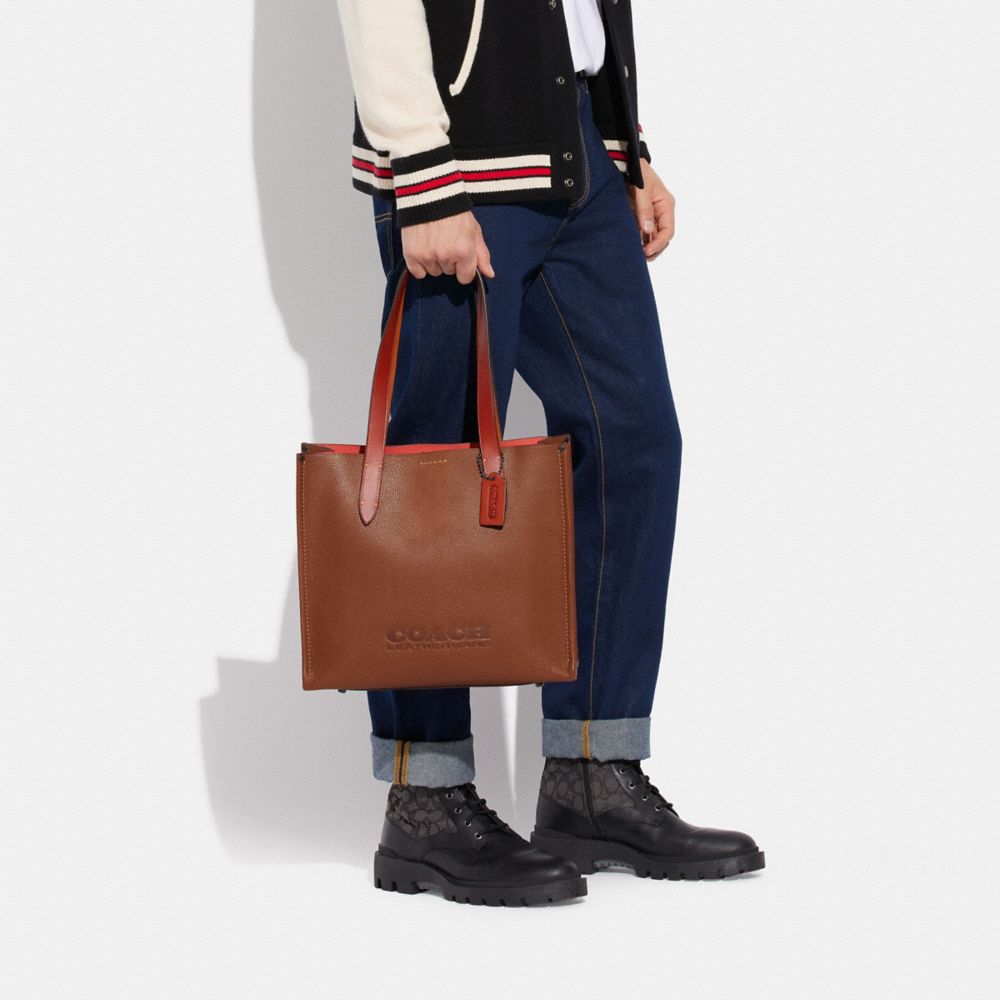 Saddle Coach Relay Tote Bag 34 Men Totes & Duffles | 086HPGMJO