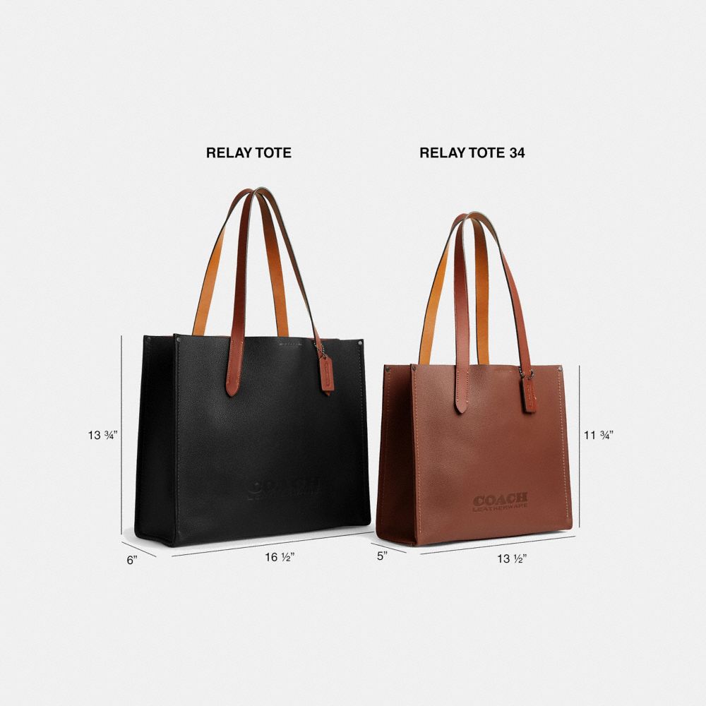 Saddle Coach Relay Tote Bag 34 Men Totes & Duffles | 086HPGMJO