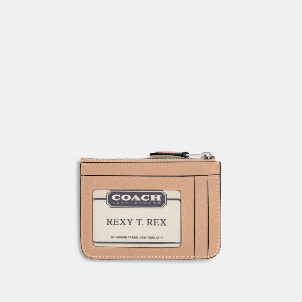 Silver Coach Mini Skinny Id Women Card Cases | 374QZCMUB