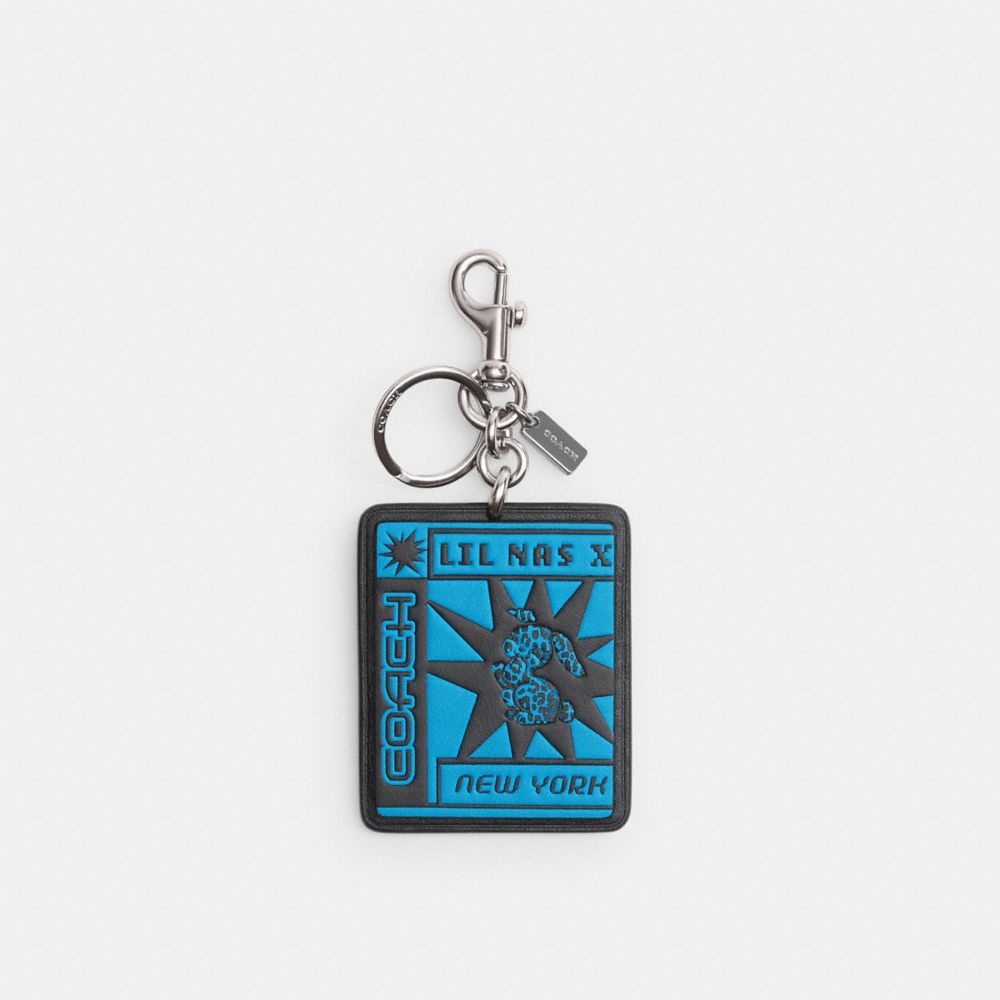 Silver / Blue Coach The Lil Nas X Drop Bunny Bag Charm Women Straps, Charms, and Keyrings | 718AWNFPV