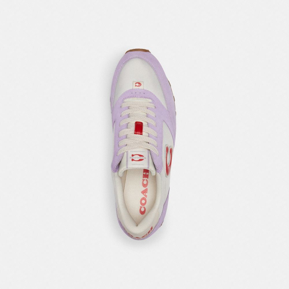 Soft Purple/Multi Coach Runner Women Sneakers | 318AVORDP