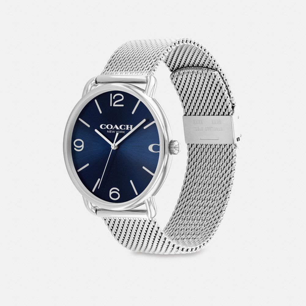 Stainless Steel/ Blue Coach Elliot Watch, 41 Mm Men Watches | 845PRVWUN