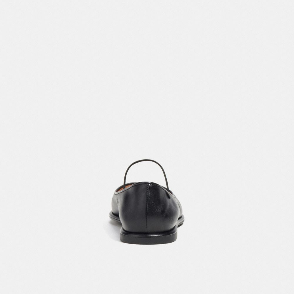 leather/Black Coach Emilia Mary Jane Women Flats & Loafers | 327EVIHZM